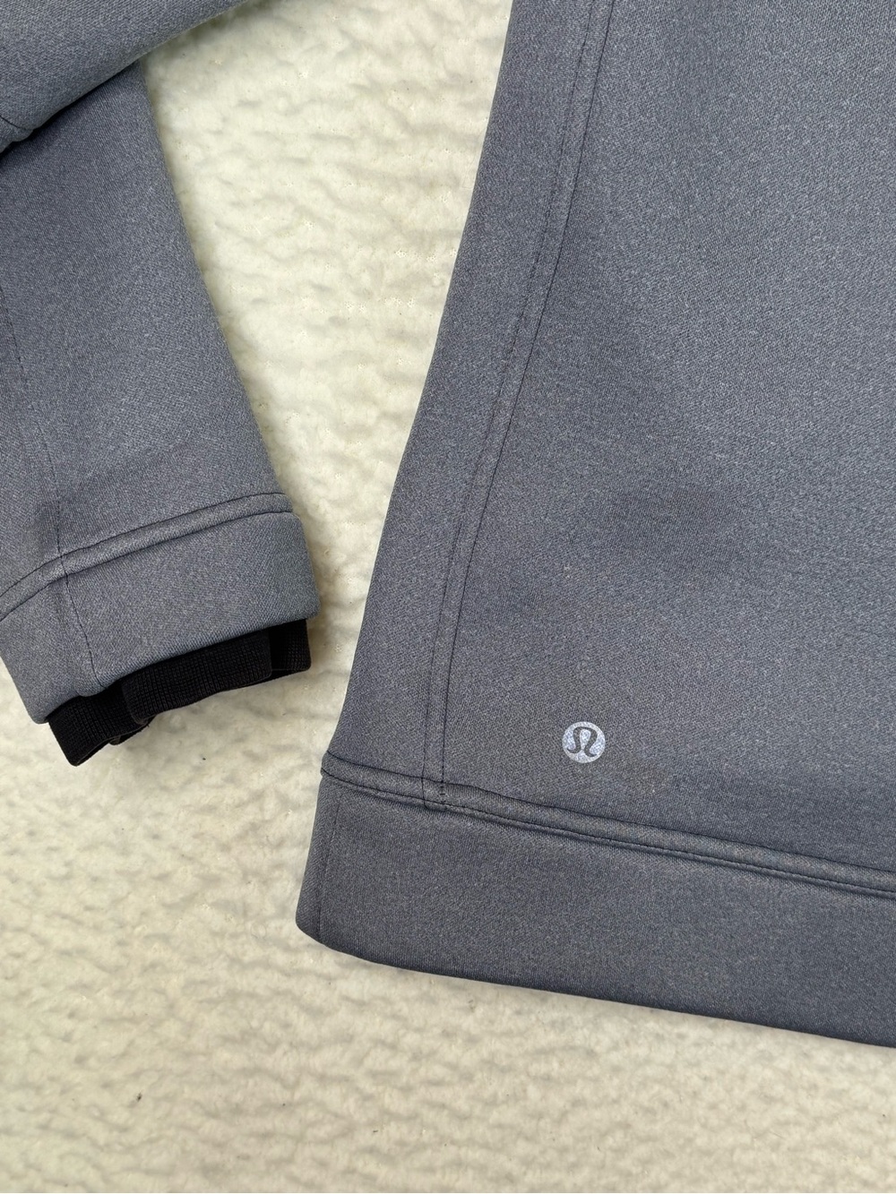 Lululemon Baker Day Thermo Fleece Hoodie Full Zip Jacket Grey Men's Size Medium - Picture 8 of 12